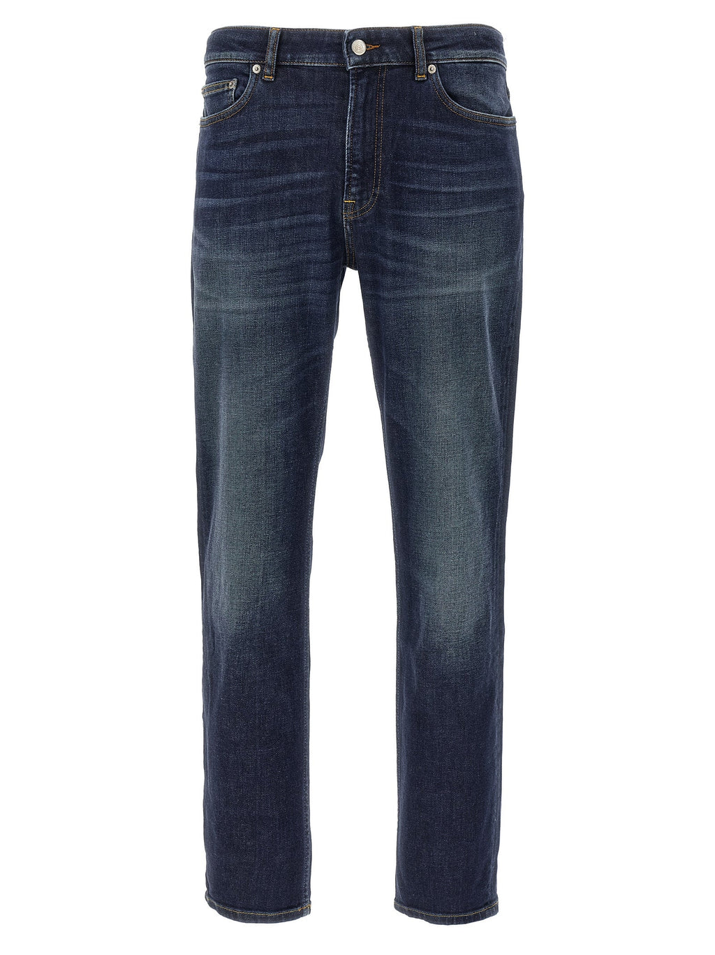 Department 5 Blue Cotton Straight-Leg Jeans