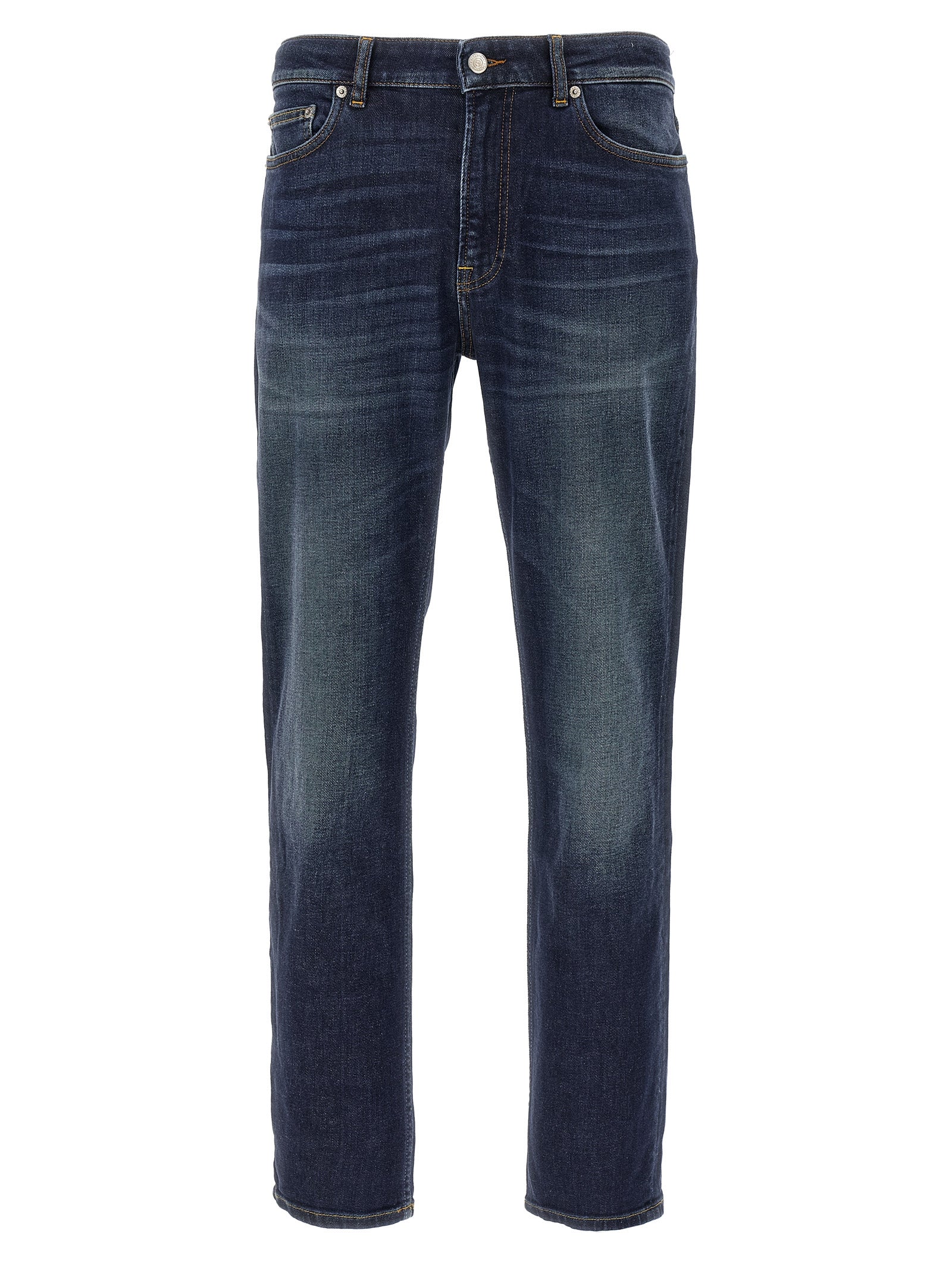 Department 5 Blue Cotton Straight-Leg Jeans