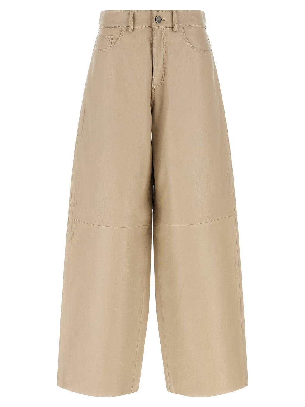 Haikure Beige Leather Pants