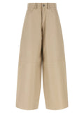 Haikure Beige Leather Pants