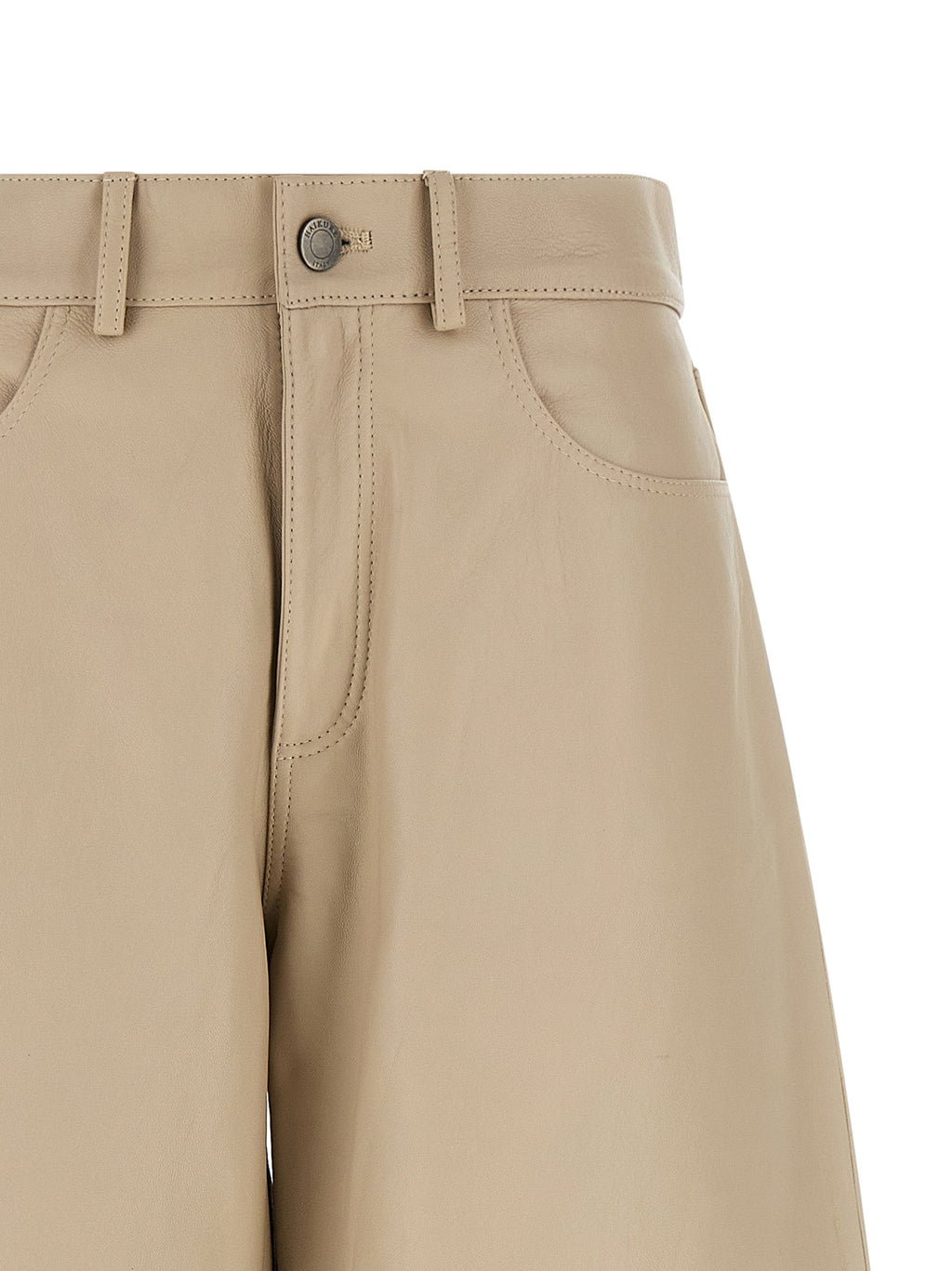 Haikure Beige Leather Pants