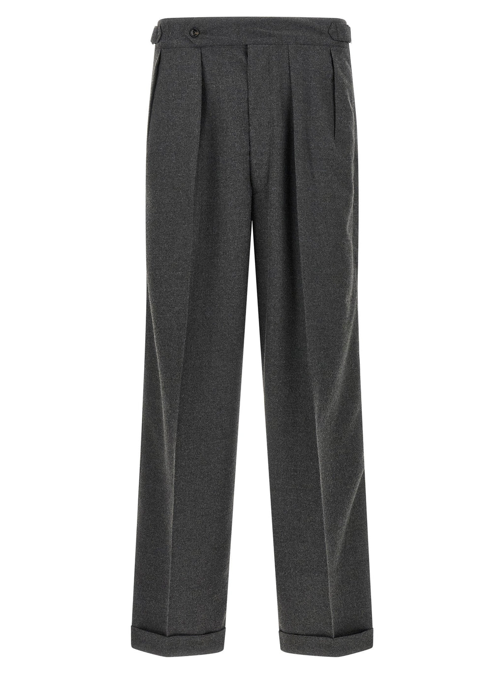 CELLAR DOOR Gray Polyester Casual Pants