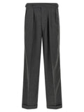 CELLAR DOOR Gray Polyester Casual Pants