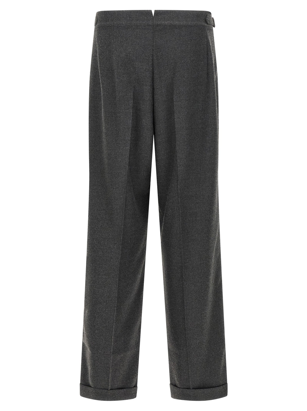 CELLAR DOOR Gray Polyester Casual Pants