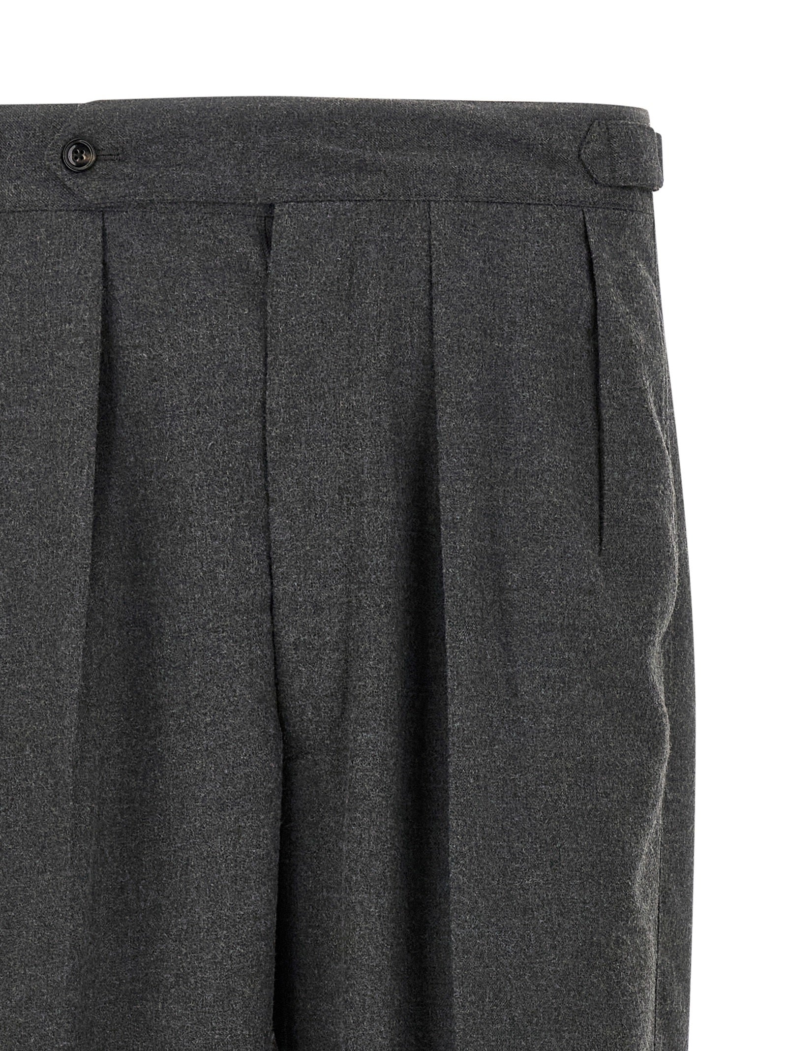 CELLAR DOOR Gray Polyester Casual Pants