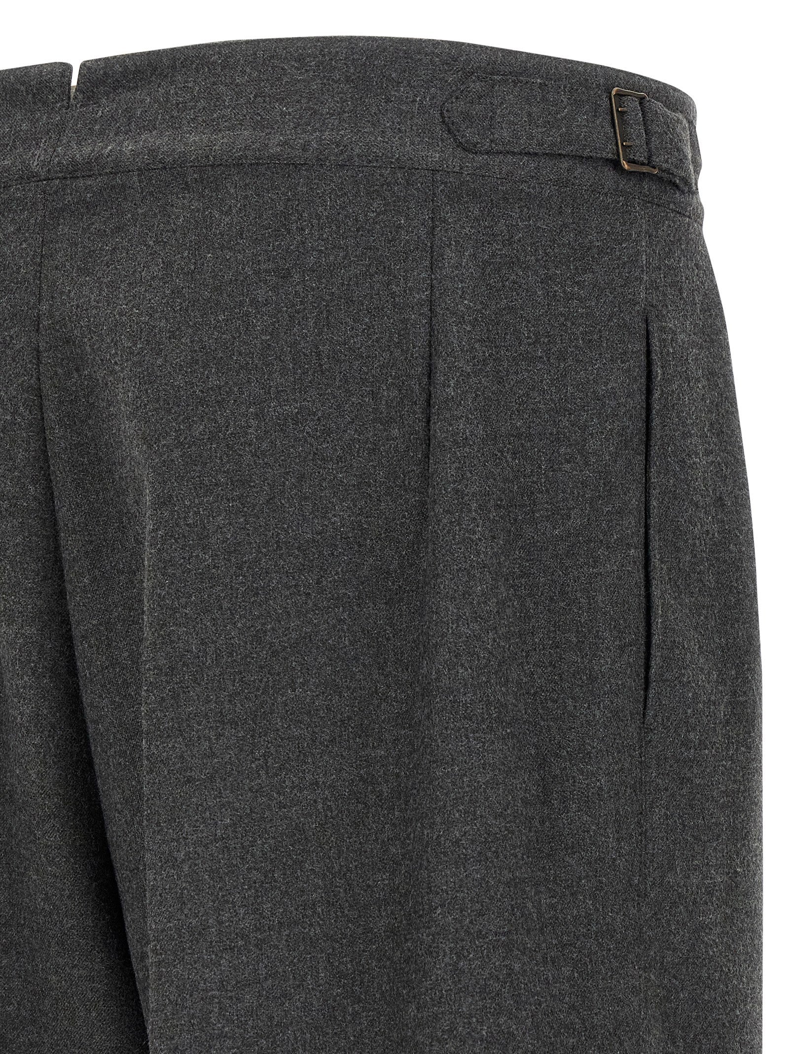 CELLAR DOOR Gray Polyester Casual Pants