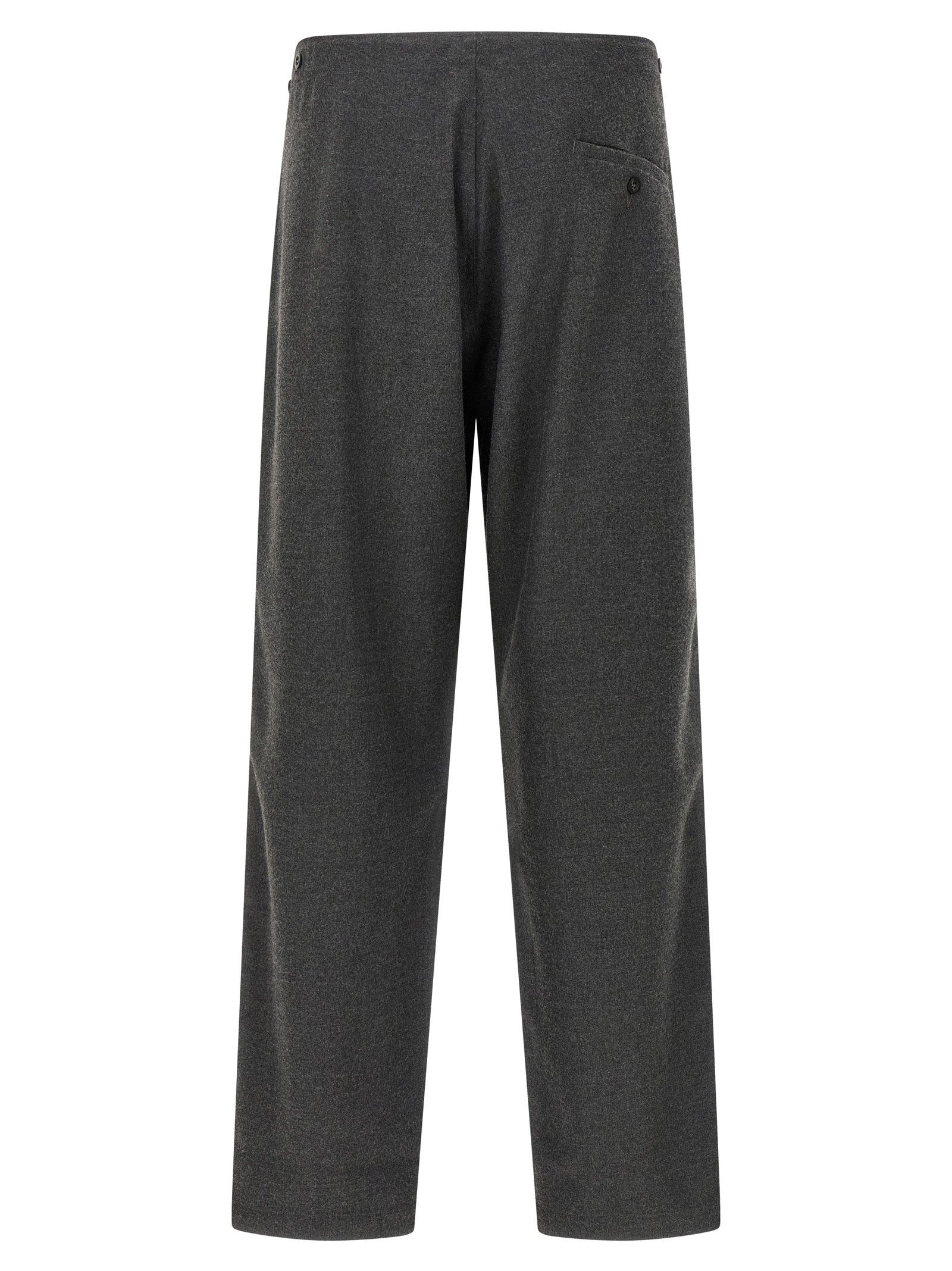 CELLAR DOOR Gray Polyester Casual Pants