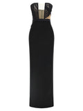 Nensi Dojaka Black Viscose Long Dress
