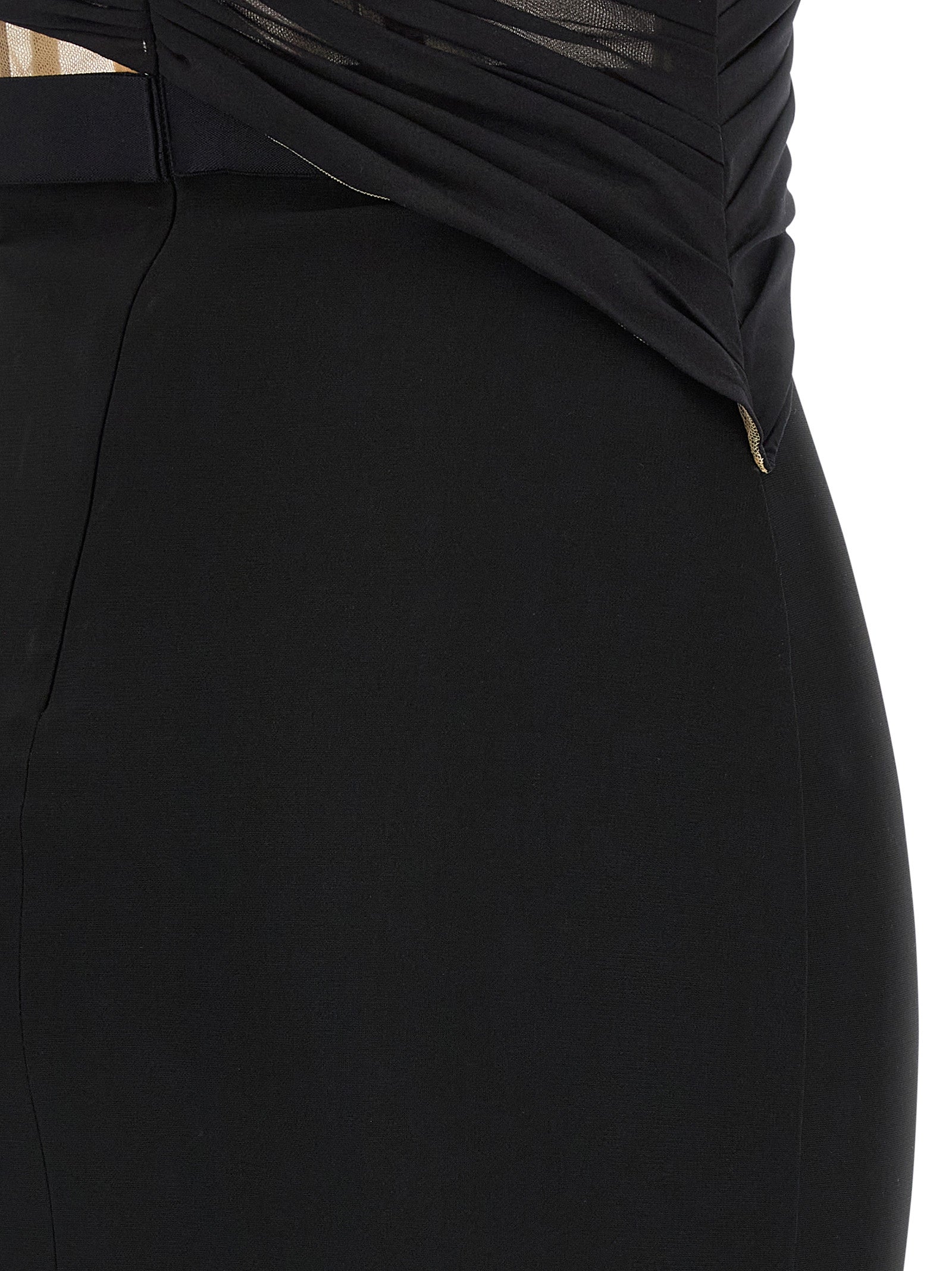 Nensi Dojaka Black Viscose Long Dress