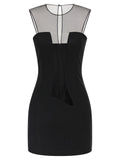Nensi Dojaka Black Viscose Short Dress