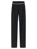 Nensi Dojaka Black Virgin Wool Casual Pants