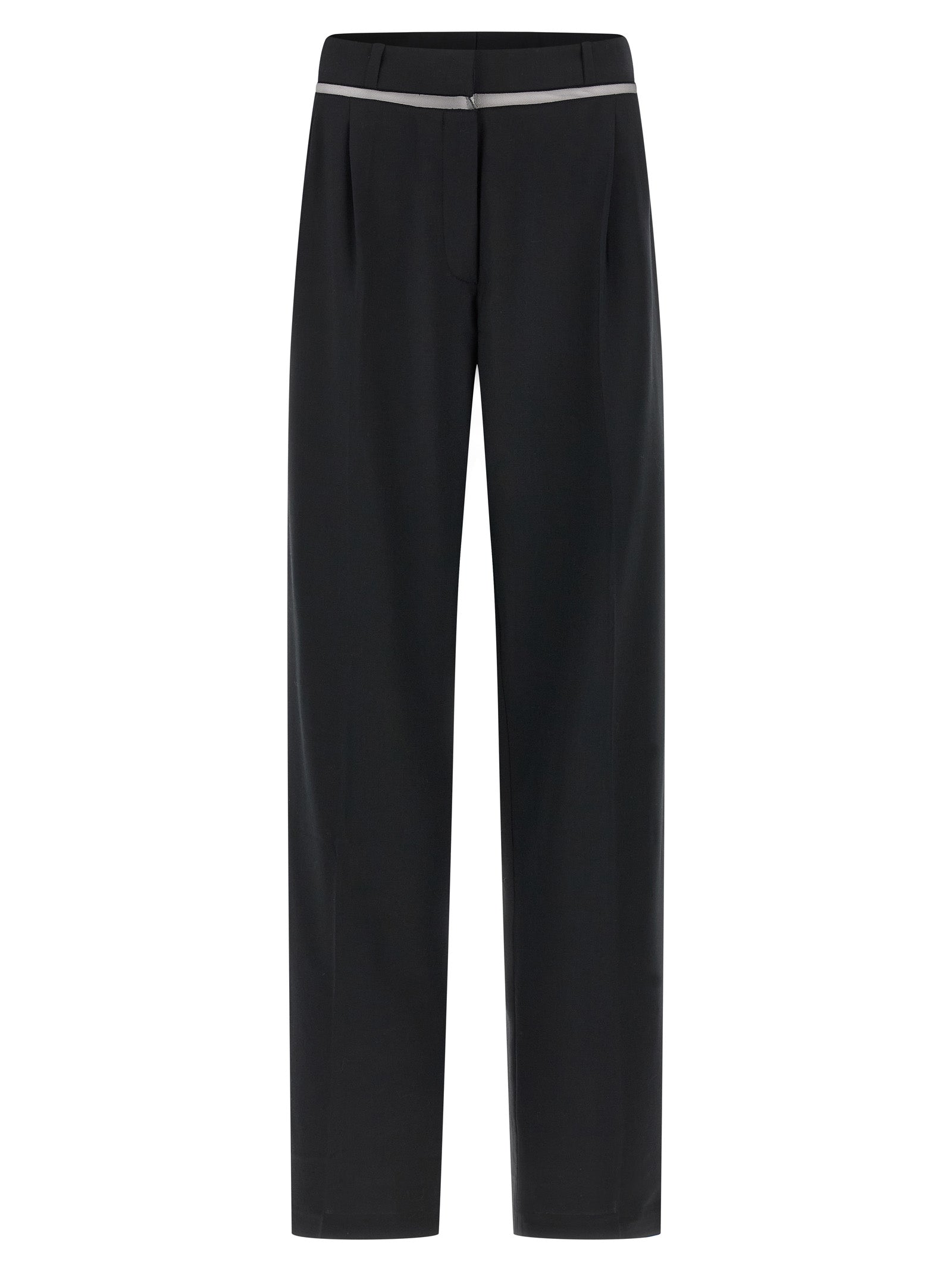 Nensi Dojaka Black Virgin Wool Casual Pants