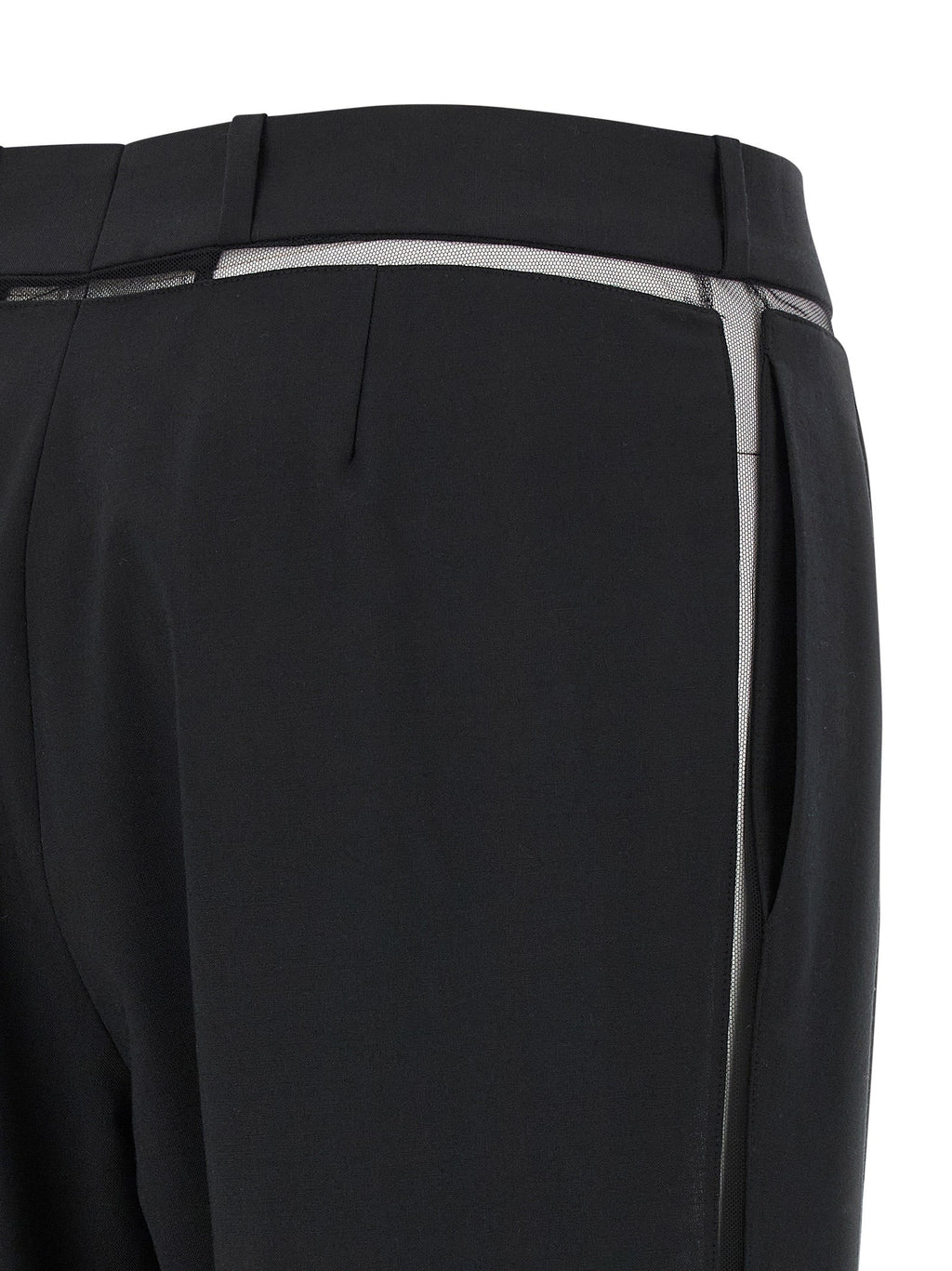 Nensi Dojaka Black Virgin Wool Casual Pants