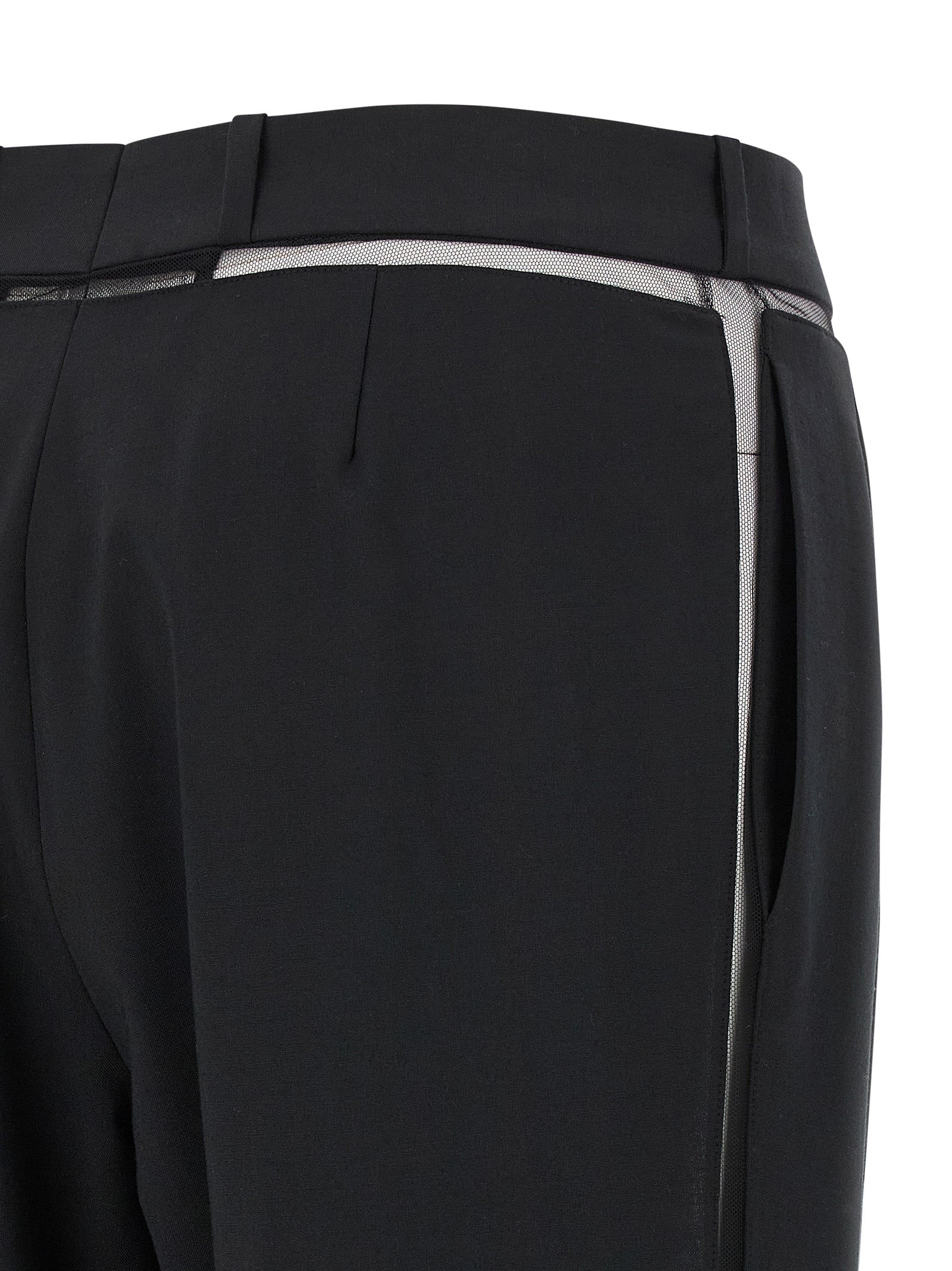 Nensi Dojaka Black Virgin Wool Casual Pants