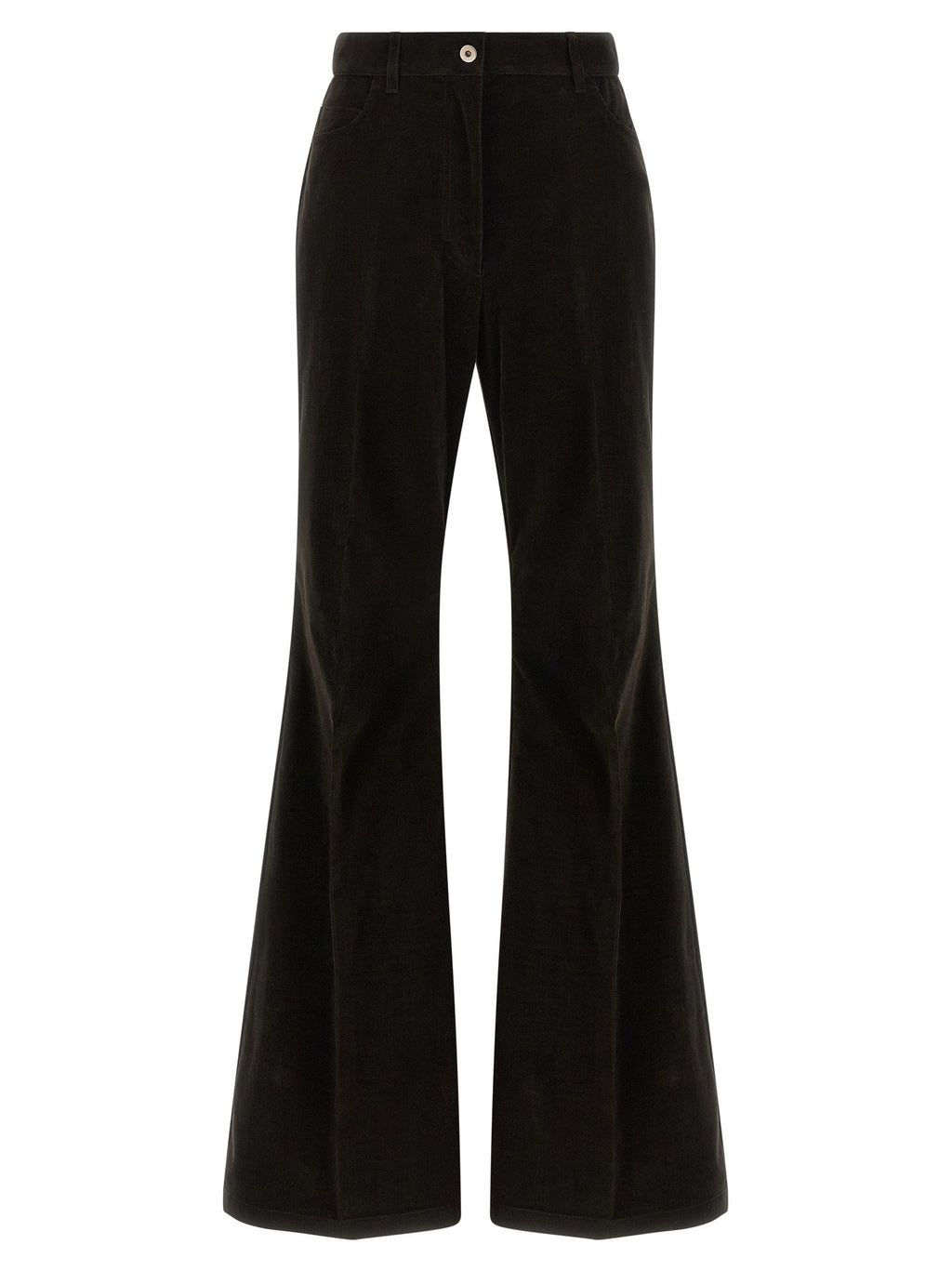 Ferragamo Brown Cotton Flared Pants