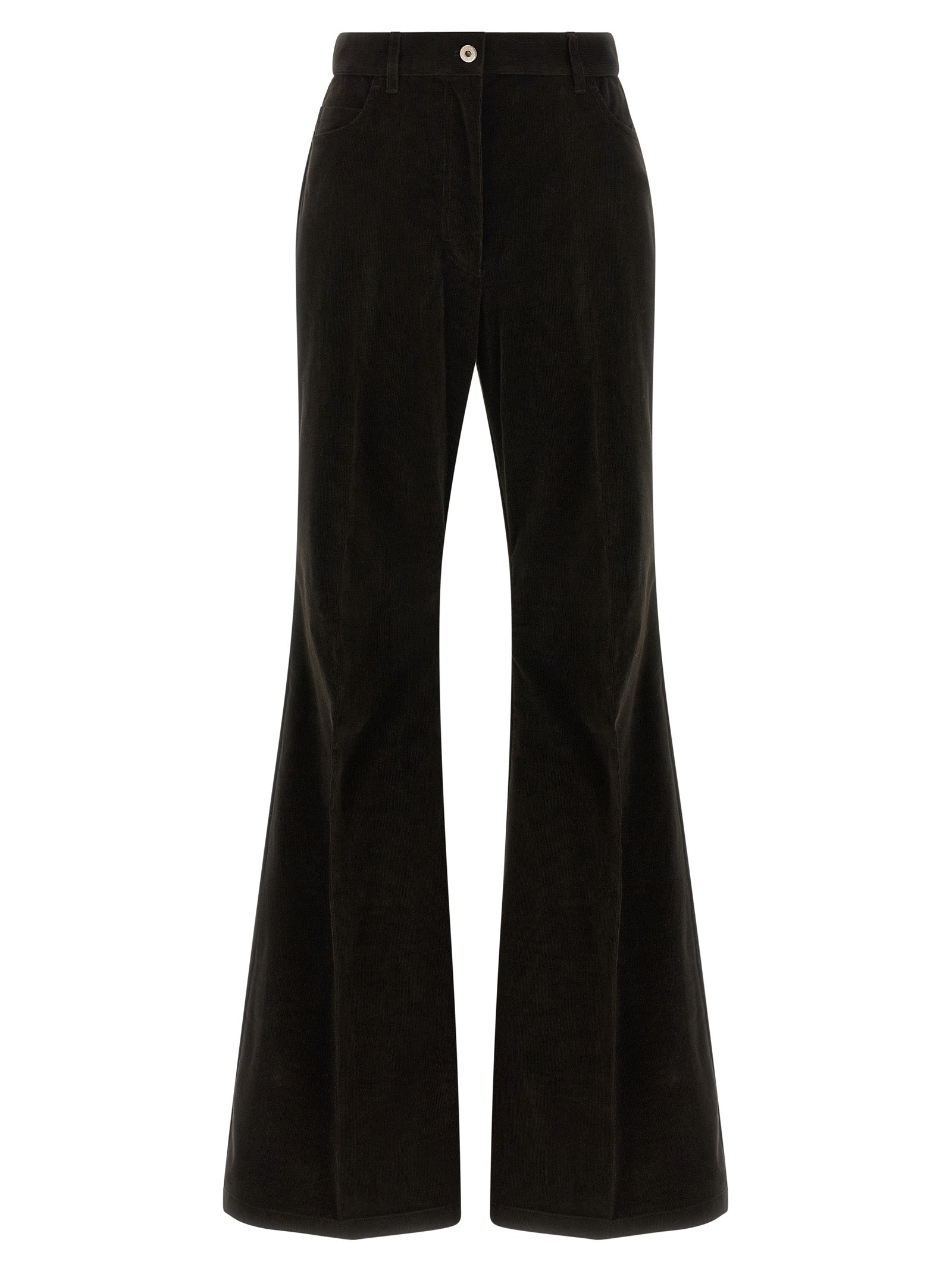 Ferragamo Brown Cotton Flared Pants