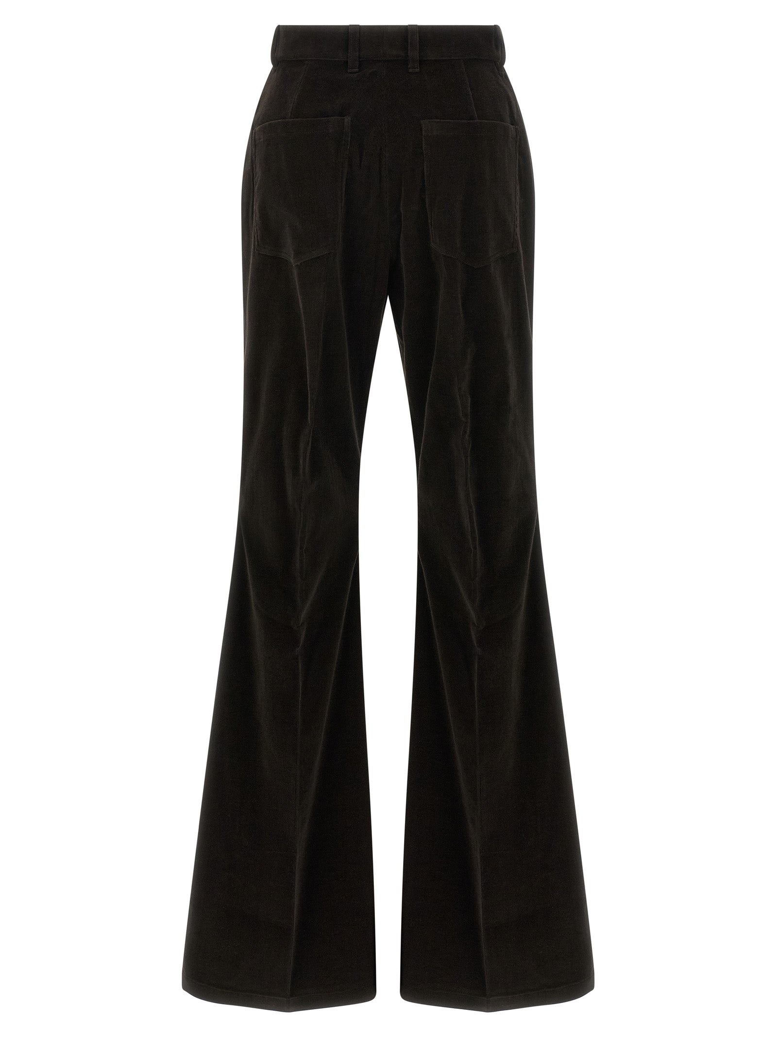Ferragamo Brown Cotton Flared Pants