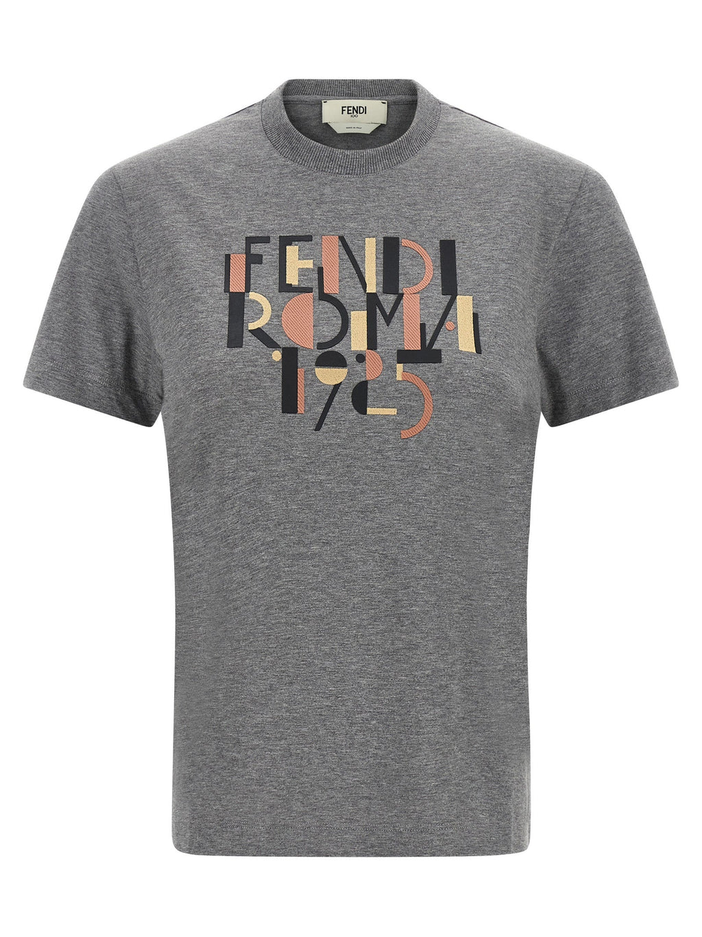 Fendi Gray Cotton T-Shirt