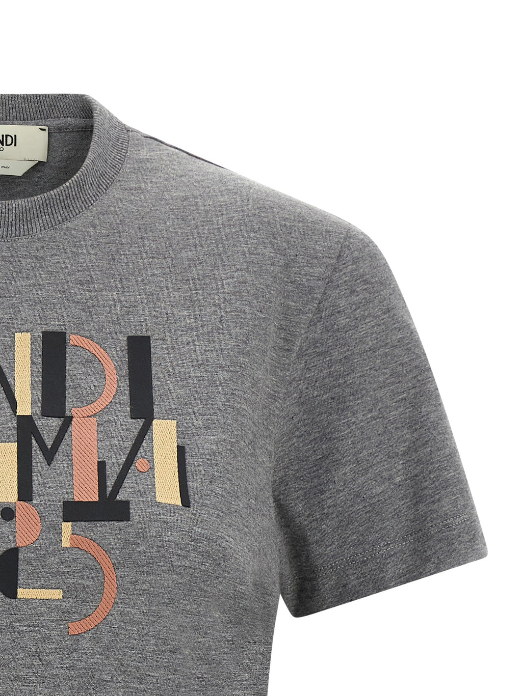 Fendi Gray Cotton T-Shirt