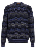 Missoni Blue Wool Cardigan