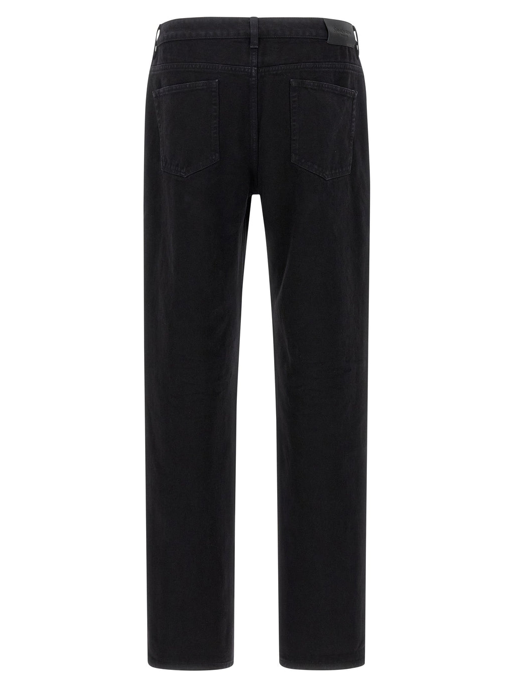 Saint Laurent Black Cotton Straight-Leg Jeans