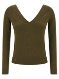 Saint Laurent Bicolor Cashmere Cardigan