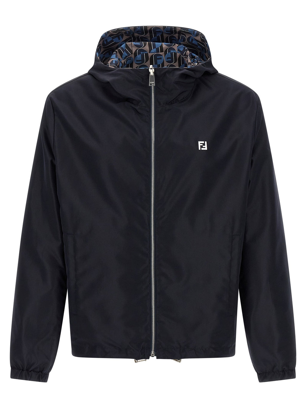 Fendi Blue Polyester Shell Jacket