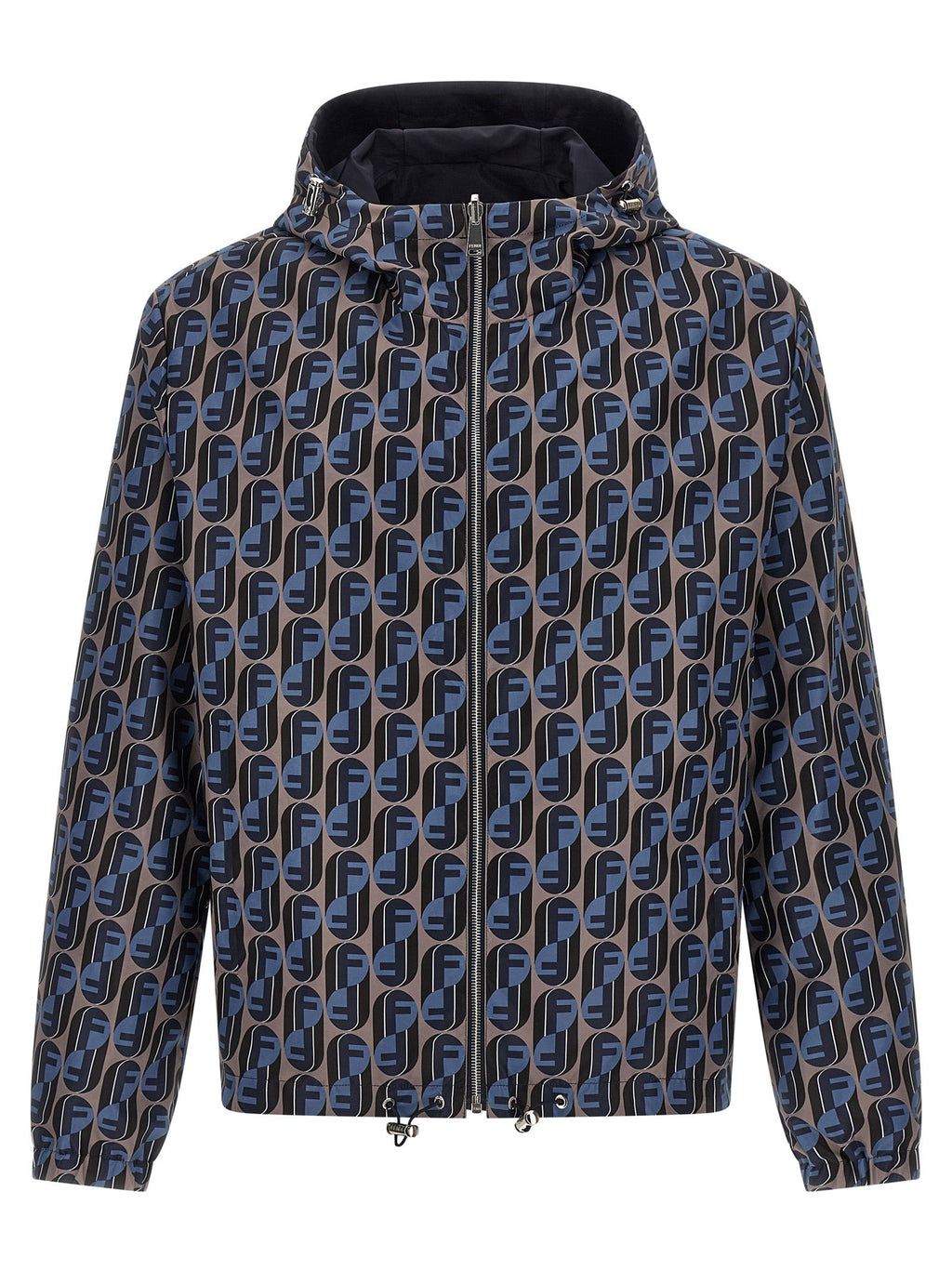 Fendi Blue Polyester Shell Jacket