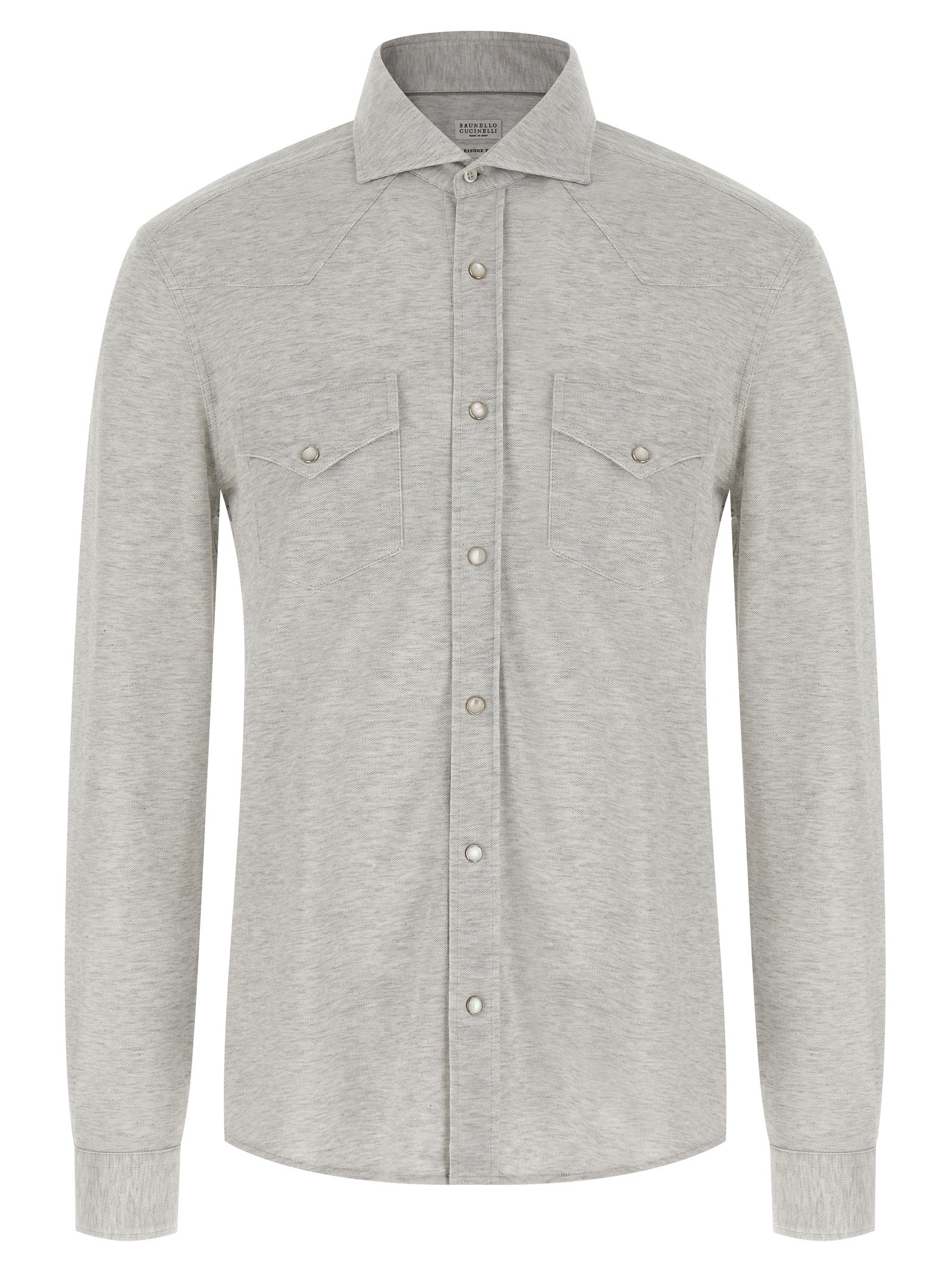 Brunello Cucinelli Gray Cotton Blouse