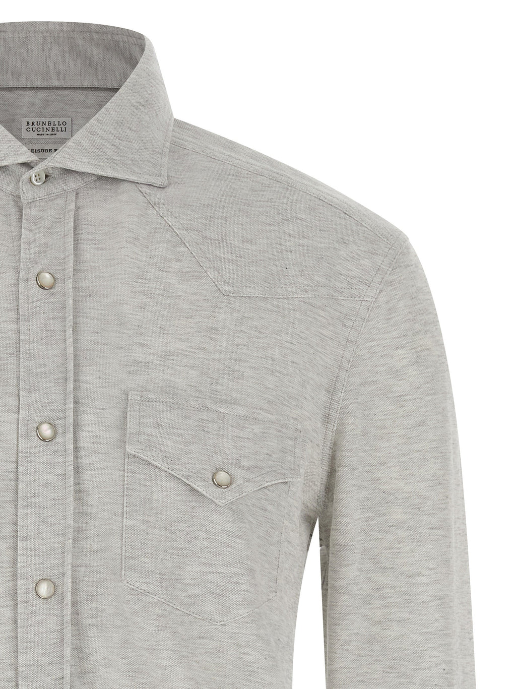 Brunello Cucinelli Gray Cotton Blouse