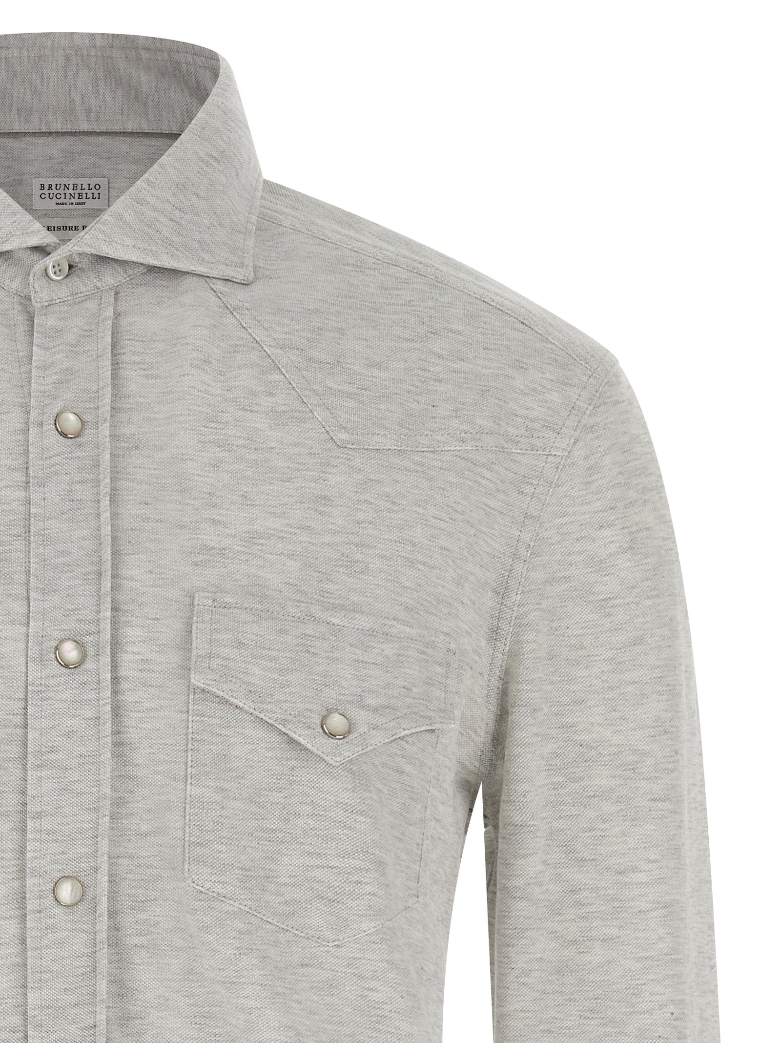 Brunello Cucinelli Gray Cotton Blouse