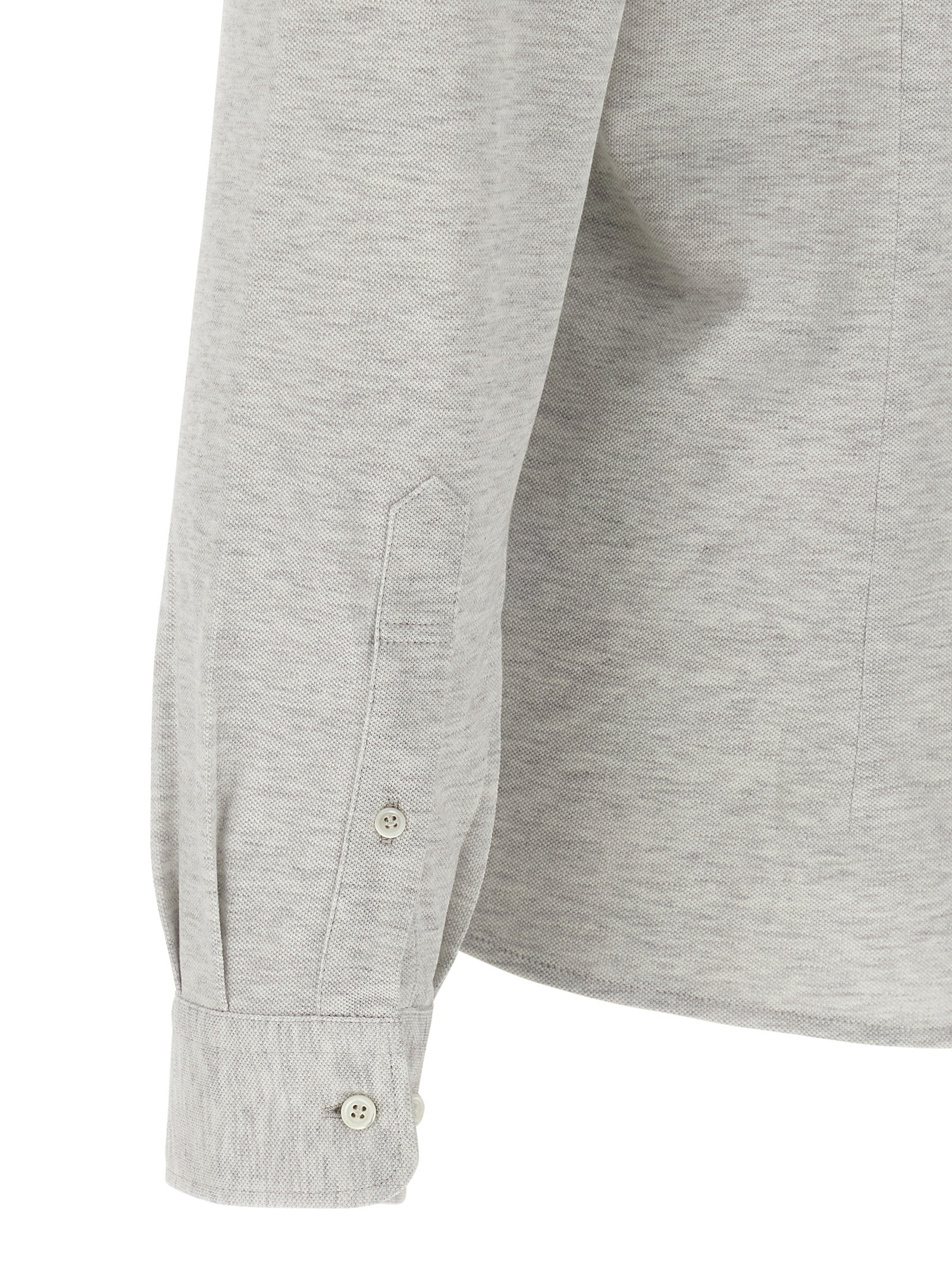 Brunello Cucinelli Gray Cotton Blouse
