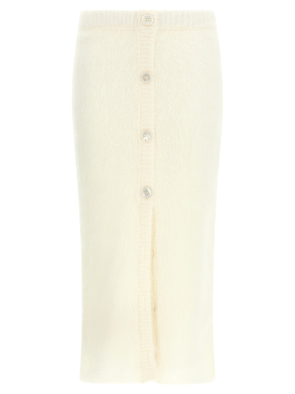 Alessandra Rich White Other Fibres Midi Skirt