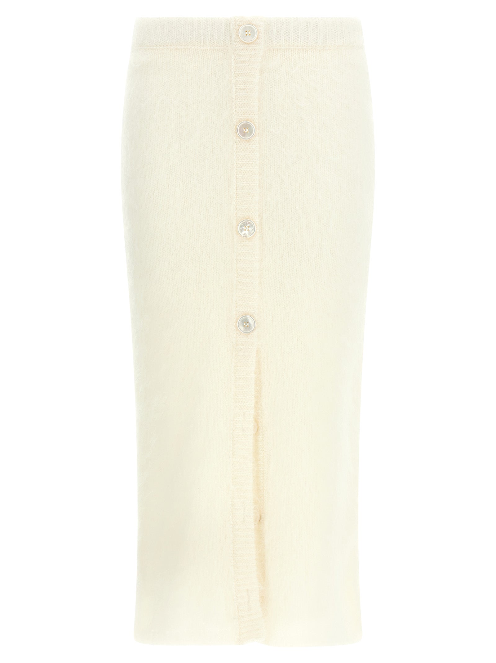 Alessandra Rich White Other Fibres Midi Skirt