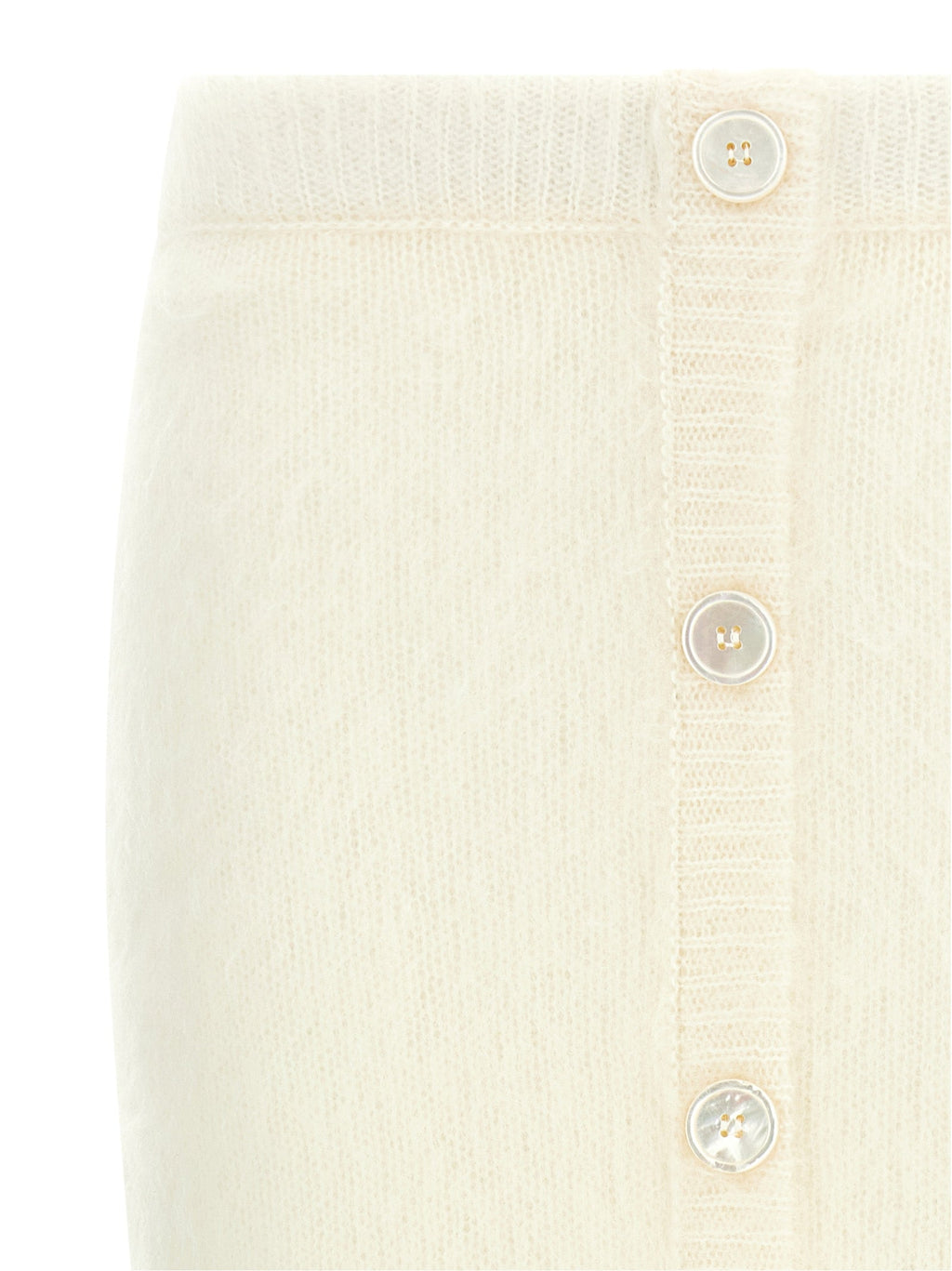 Alessandra Rich White Other Fibres Midi Skirt