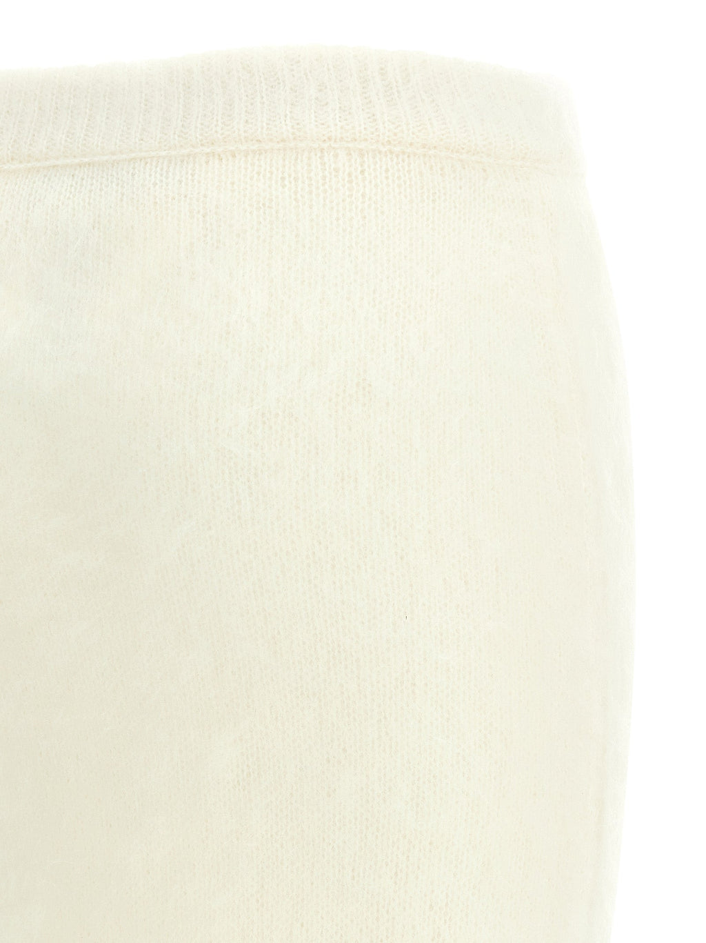 Alessandra Rich White Other Fibres Midi Skirt