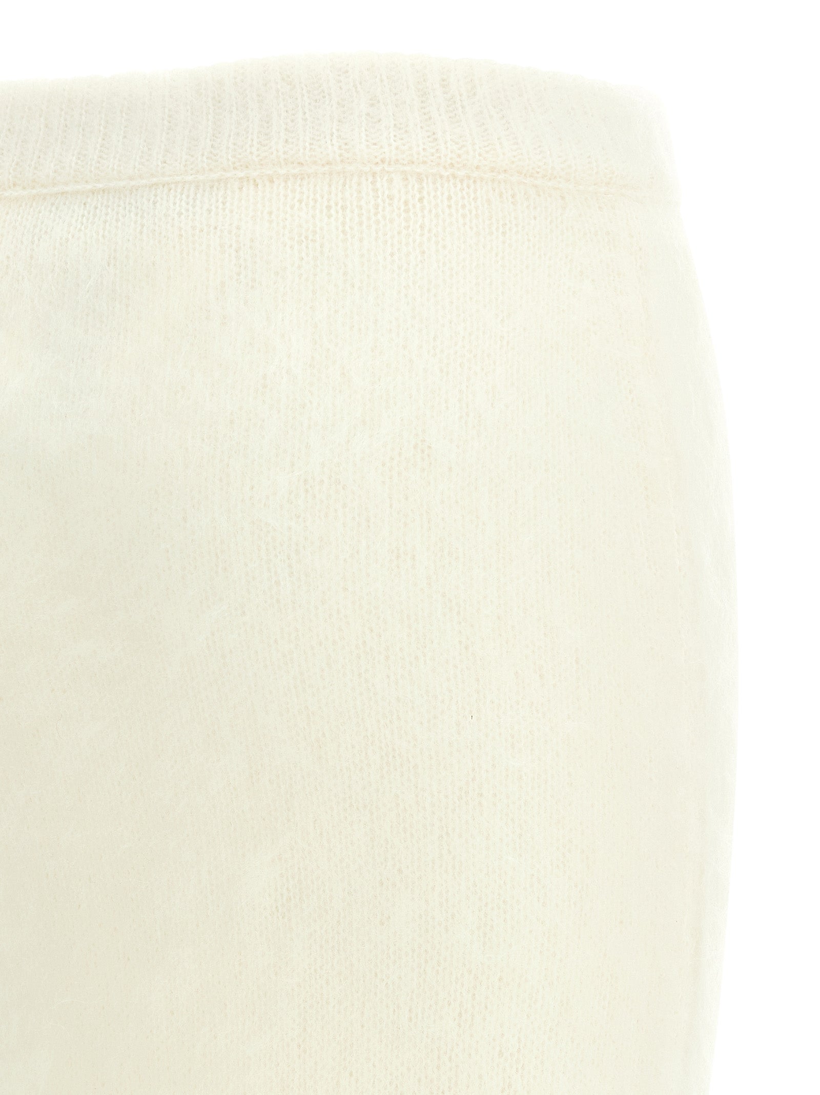 Alessandra Rich White Other Fibres Midi Skirt