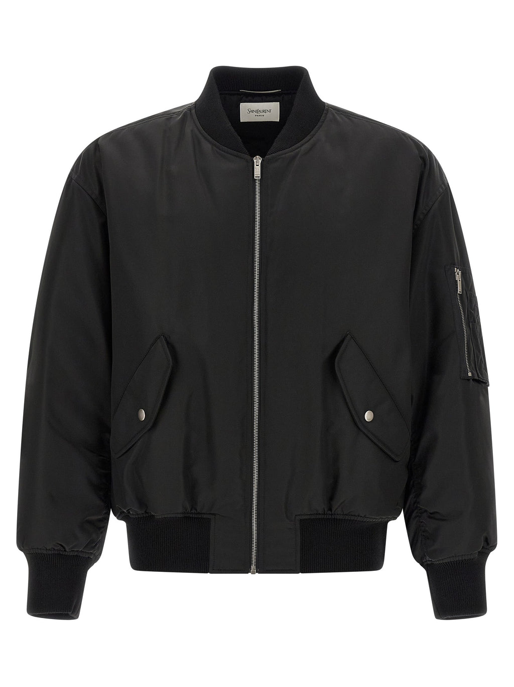 Saint Laurent Black Polyamide Bomber