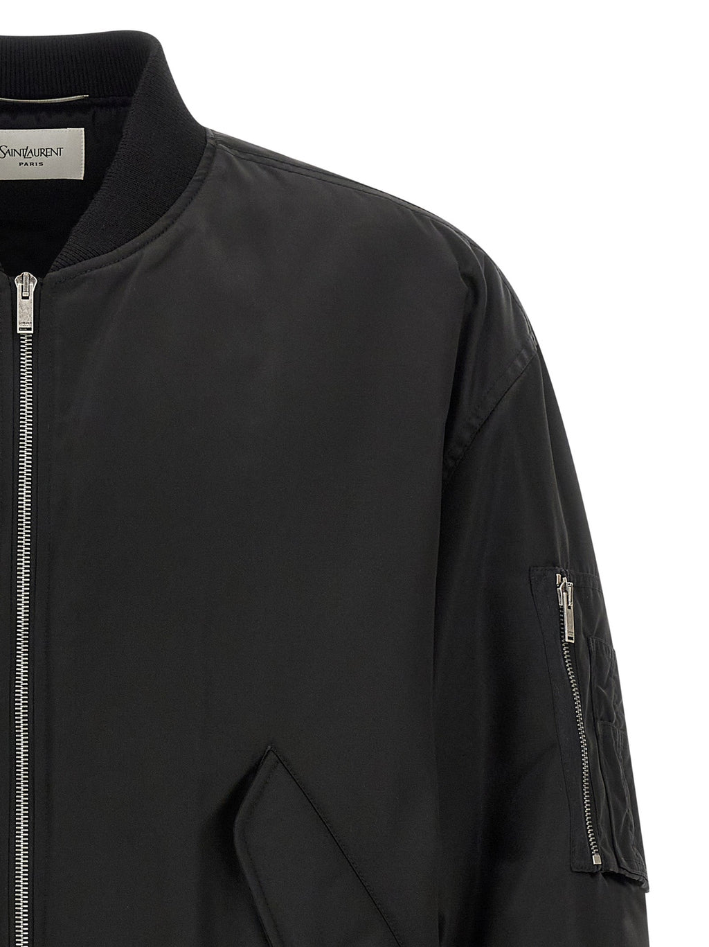 Saint Laurent Black Polyamide Bomber