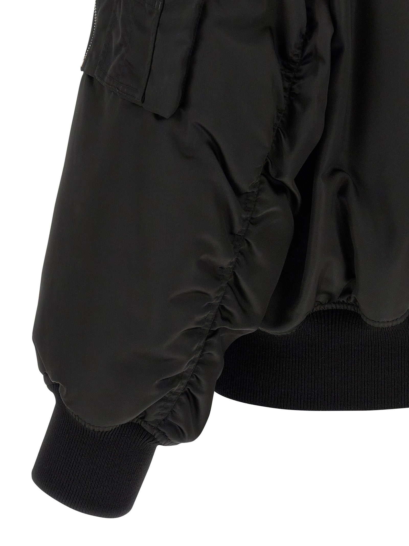 Saint Laurent Black Polyamide Bomber