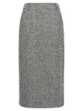 Ermanno Scervino Bicolor Wool Midi Skirt