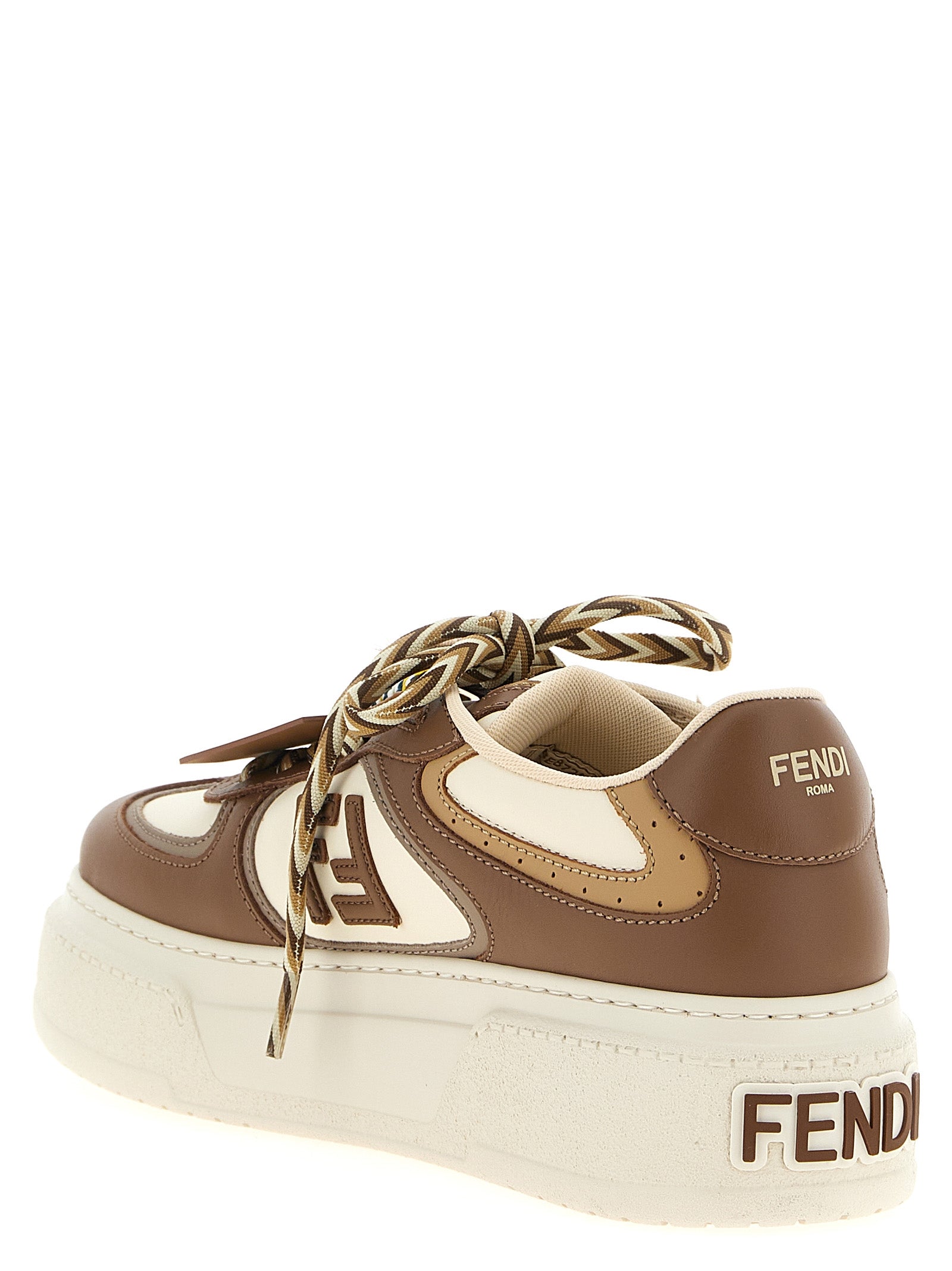 Fendi Multicolor Calfskin Platform Sneakers
