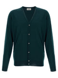 JOHN SMEDLEY Bicolor Merino Wool Cardigan
