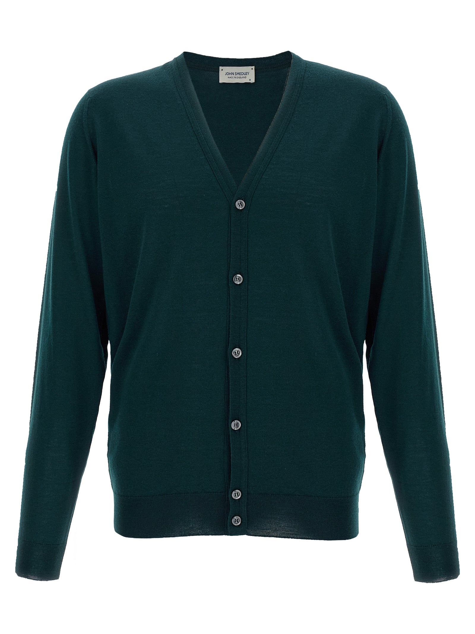 JOHN SMEDLEY Bicolor Merino Wool Cardigan