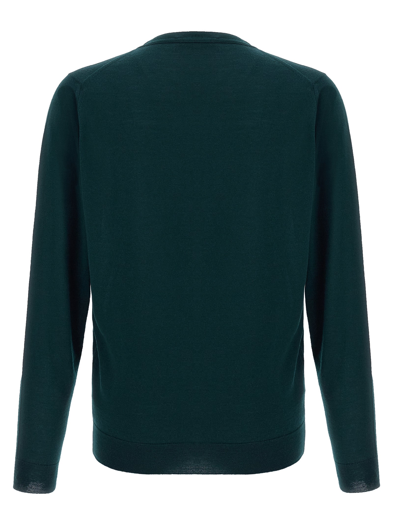 JOHN SMEDLEY Bicolor Merino Wool Cardigan