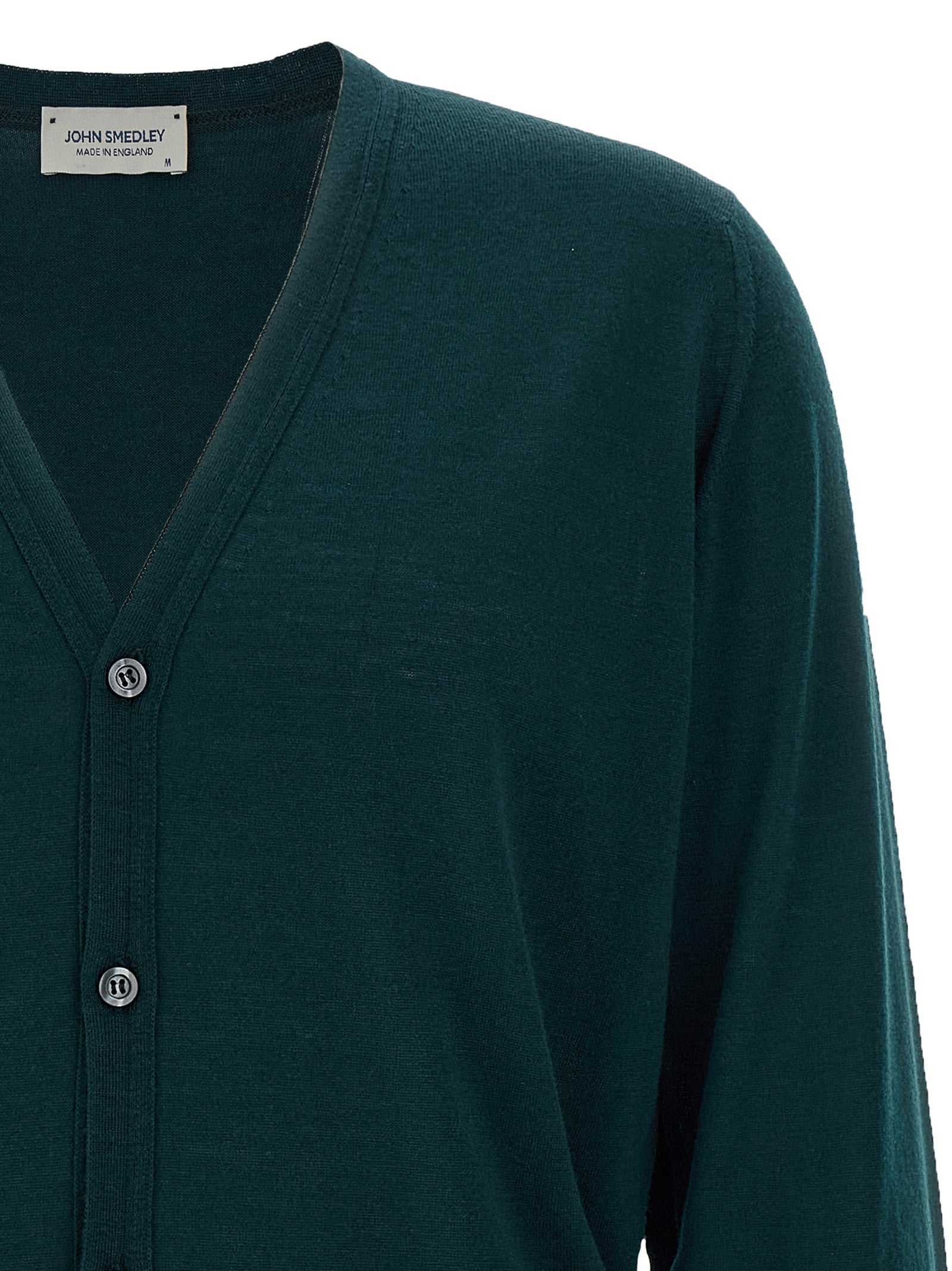JOHN SMEDLEY Bicolor Merino Wool Cardigan