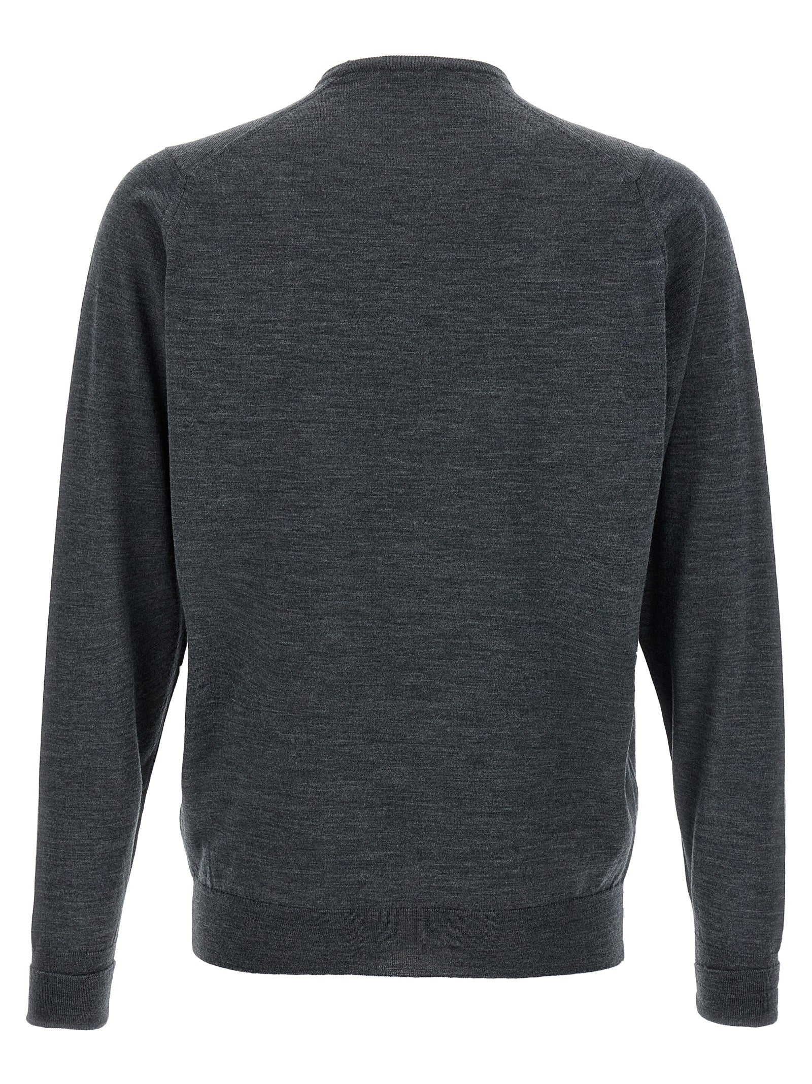 JOHN SMEDLEY Gray Merino Wool Cardigan