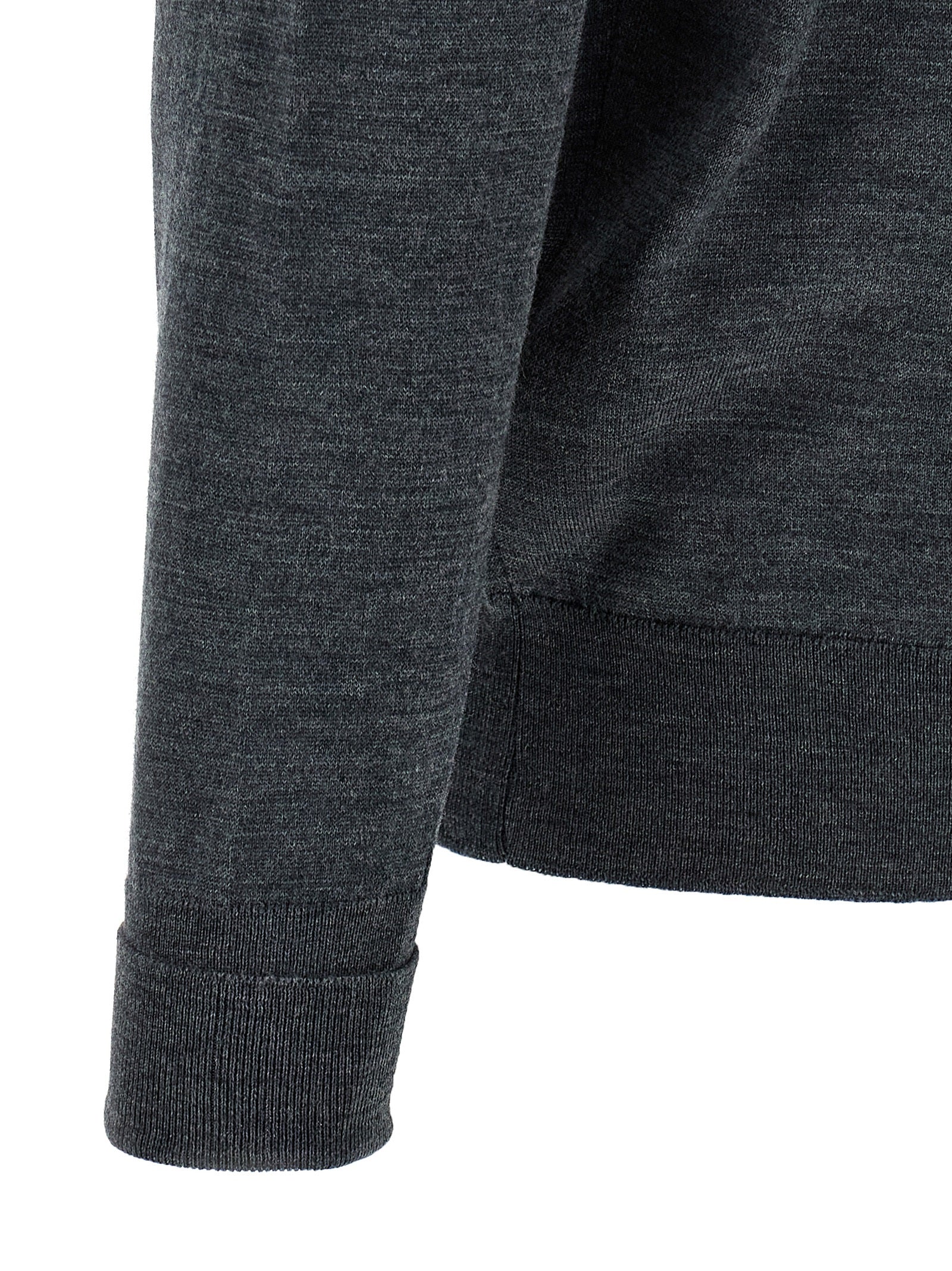 JOHN SMEDLEY Gray Merino Wool Cardigan