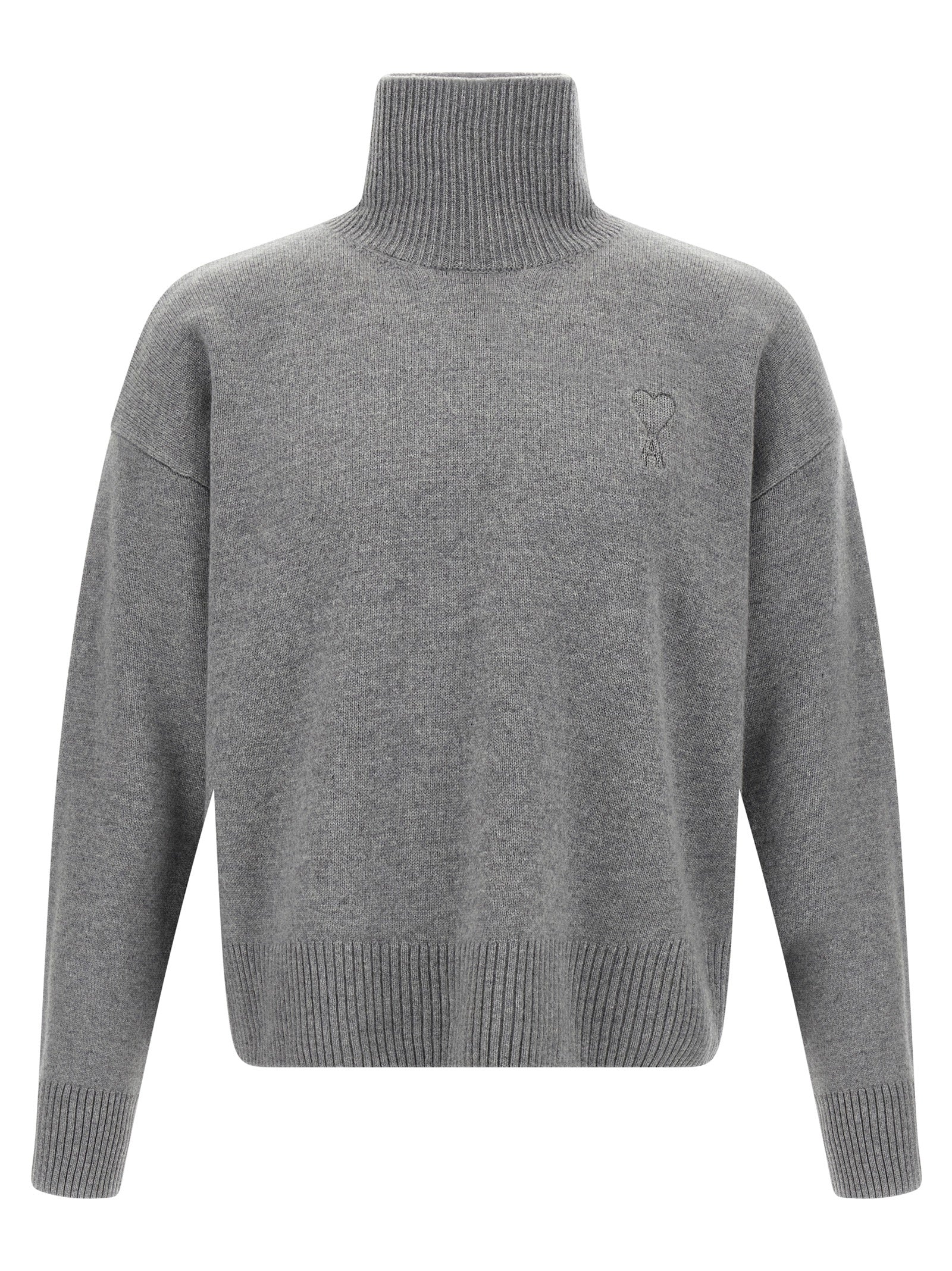 Ami Paris Gray Wool Cardigan