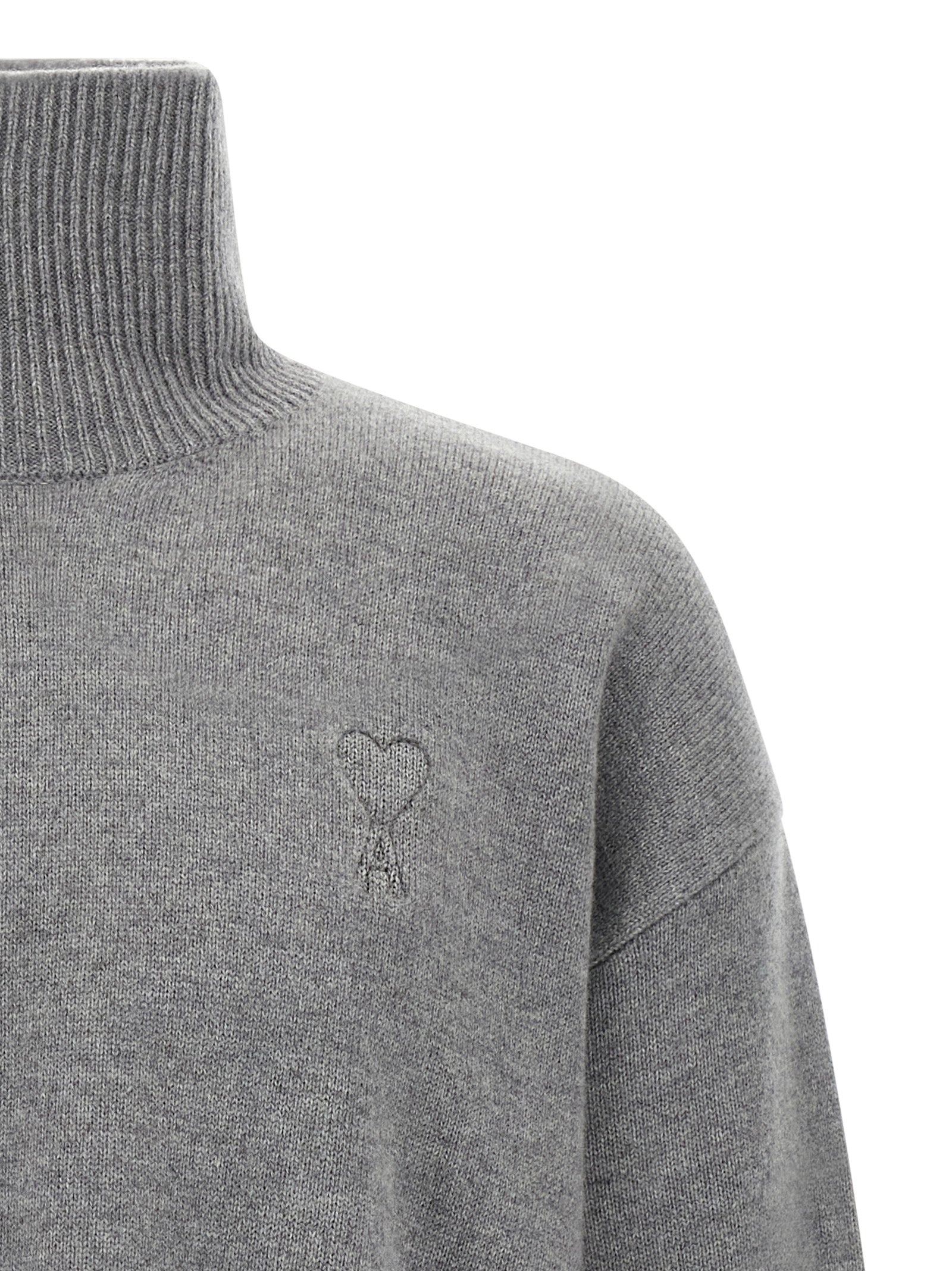 Ami Paris Gray Wool Cardigan